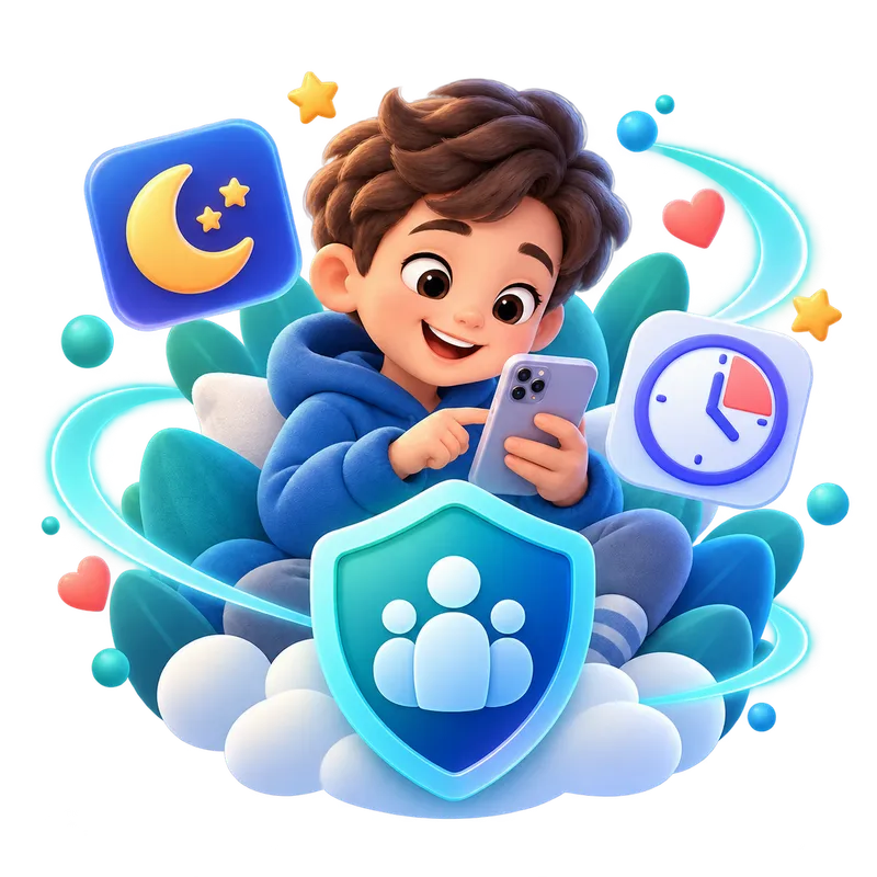 Shared family calendar illustration